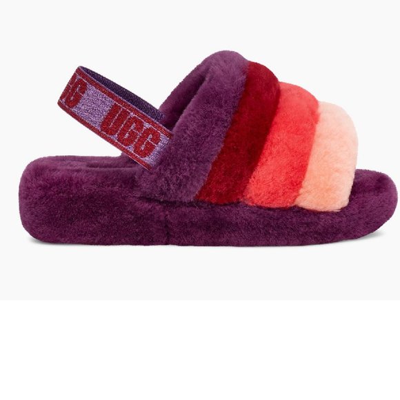UGG WOMEN'S Fluff Yeah Slide Ombre. Size 5 - Picture 1 of 7